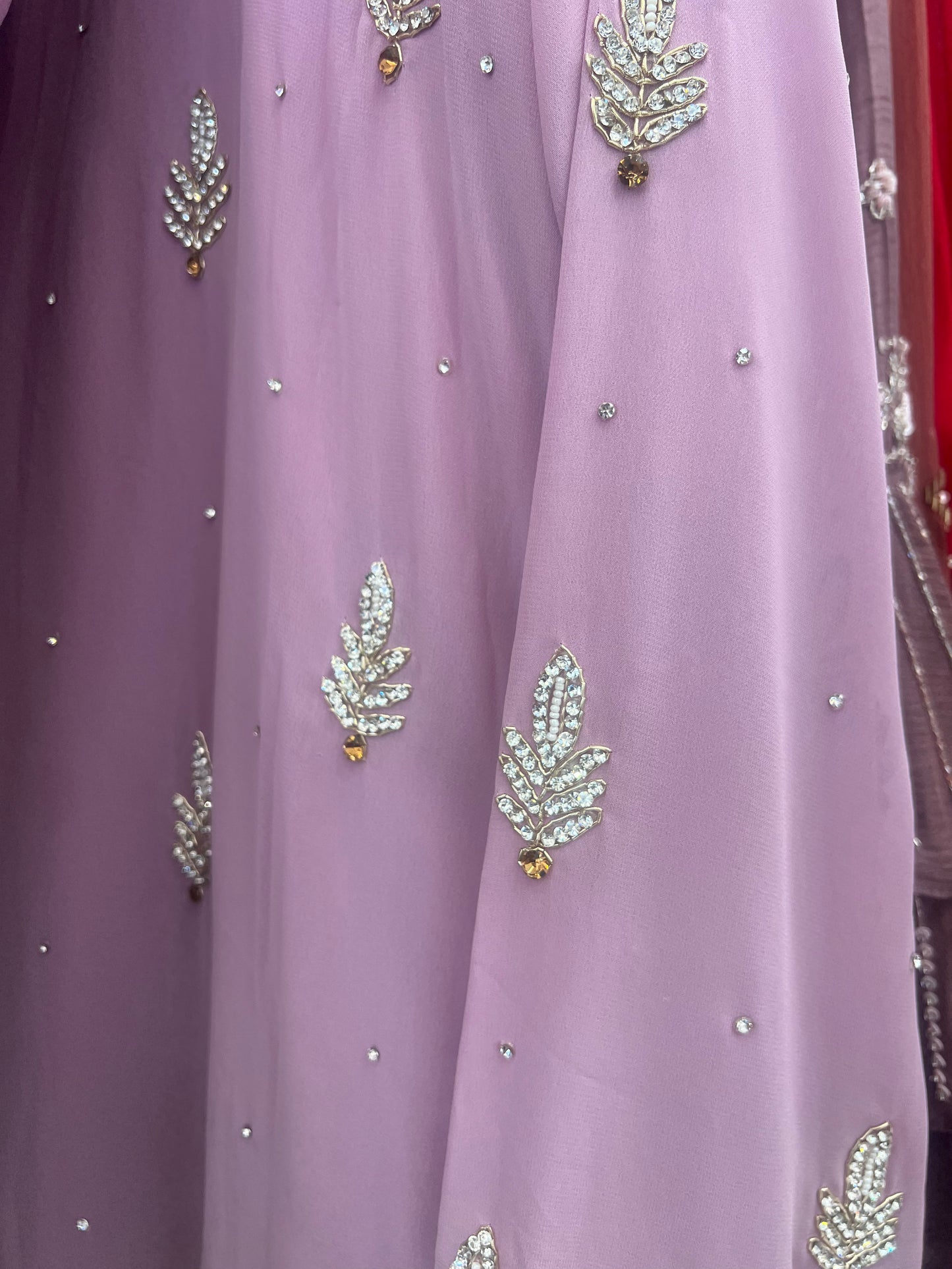 Fancy heavy stone jacket high low four piece suit