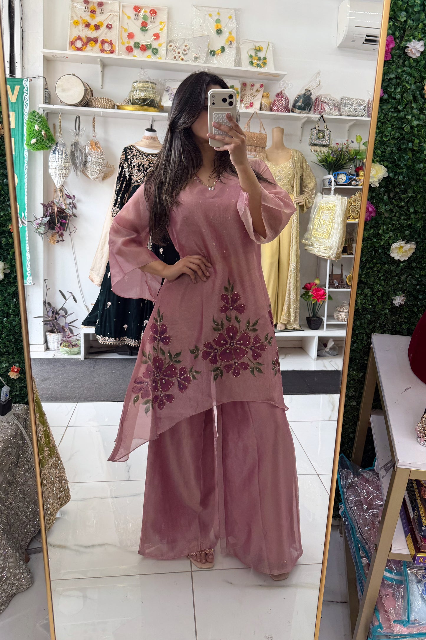 Pink floral coord set