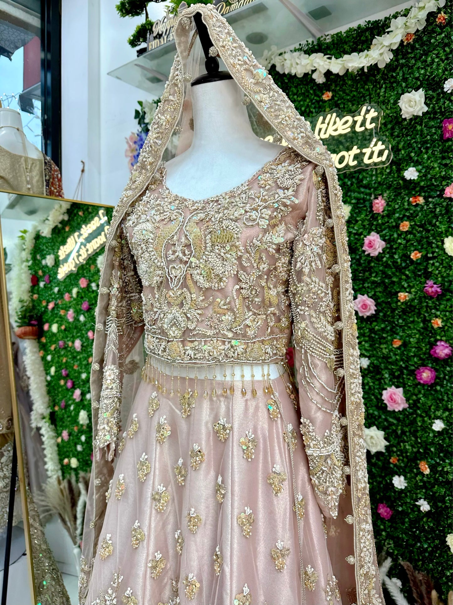 Pink bridal lehenga