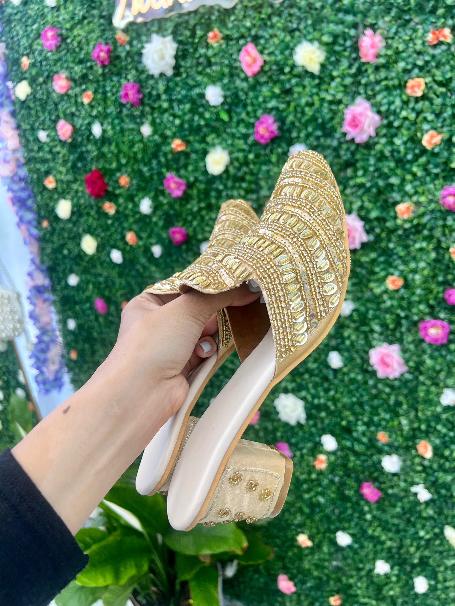 All gold heel
