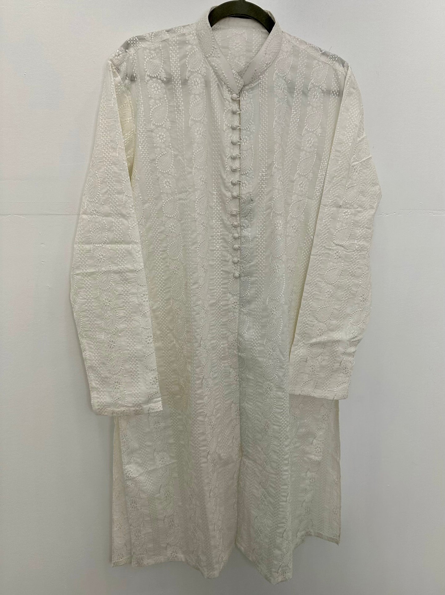 Mens off white premium kurta set