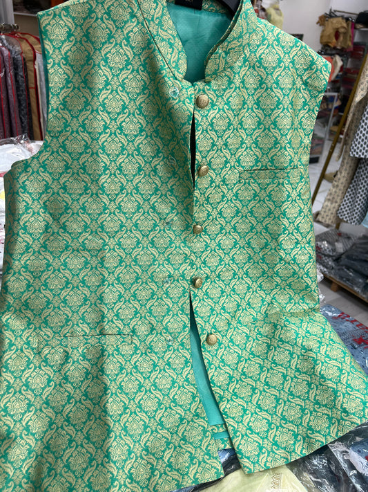 Light green & gold vest