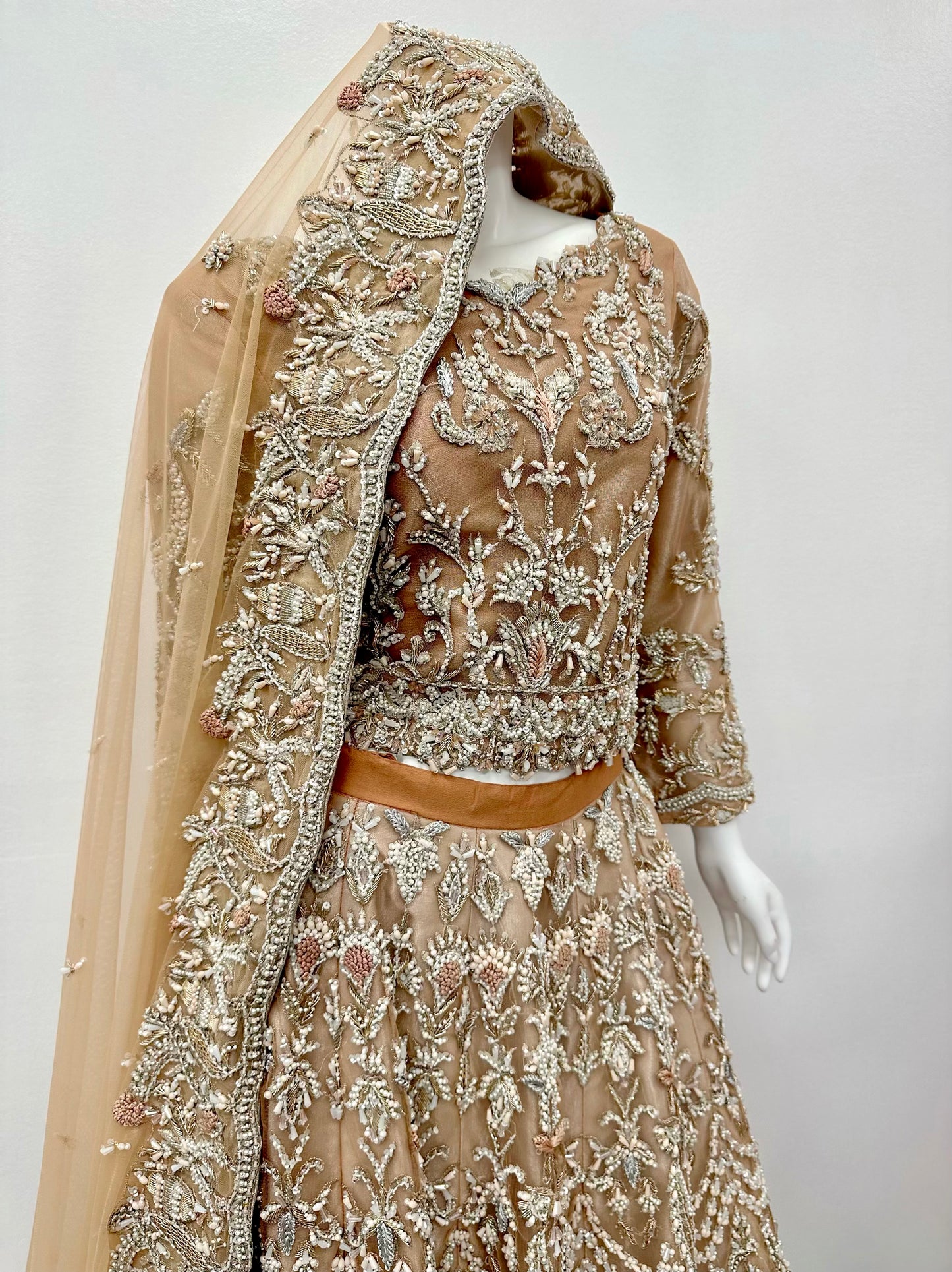 Bridal peach lehenga