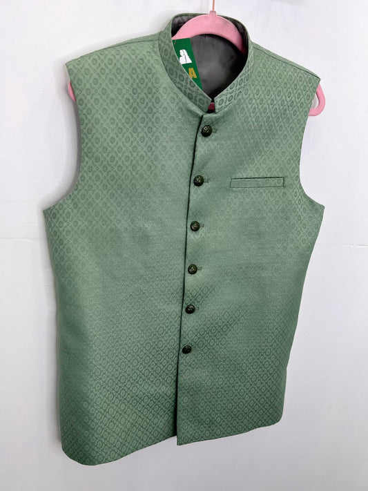 Muted mint blue vest