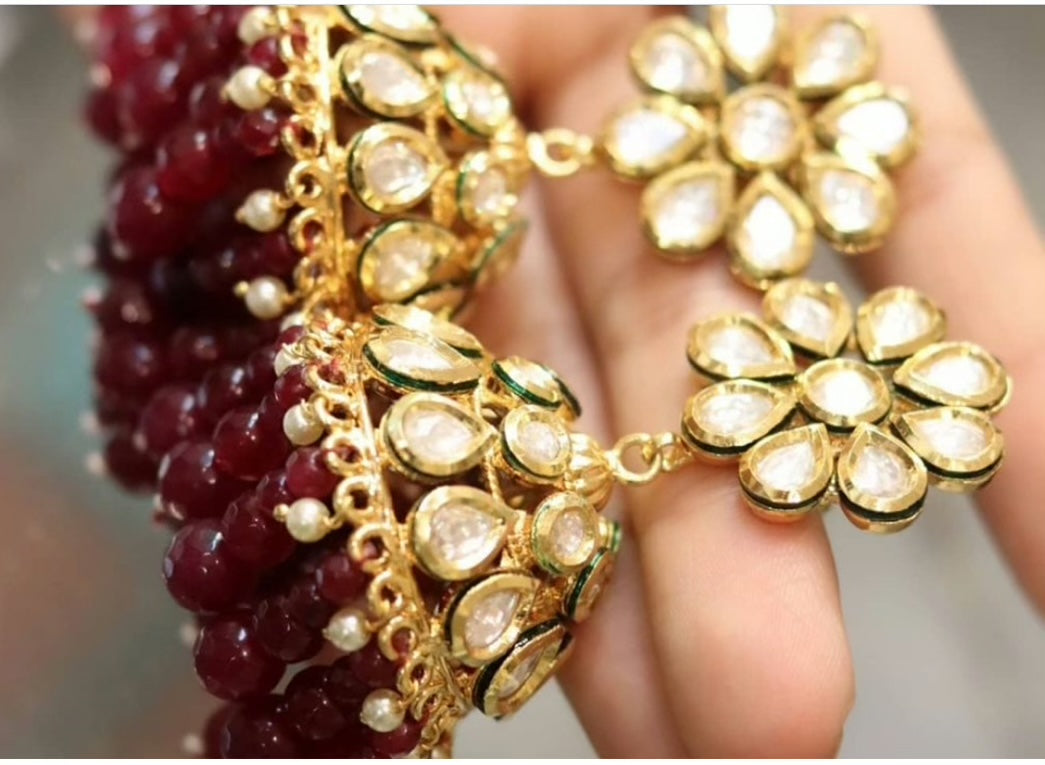 Kundan gold plated jumka - Selina Habibti Attire