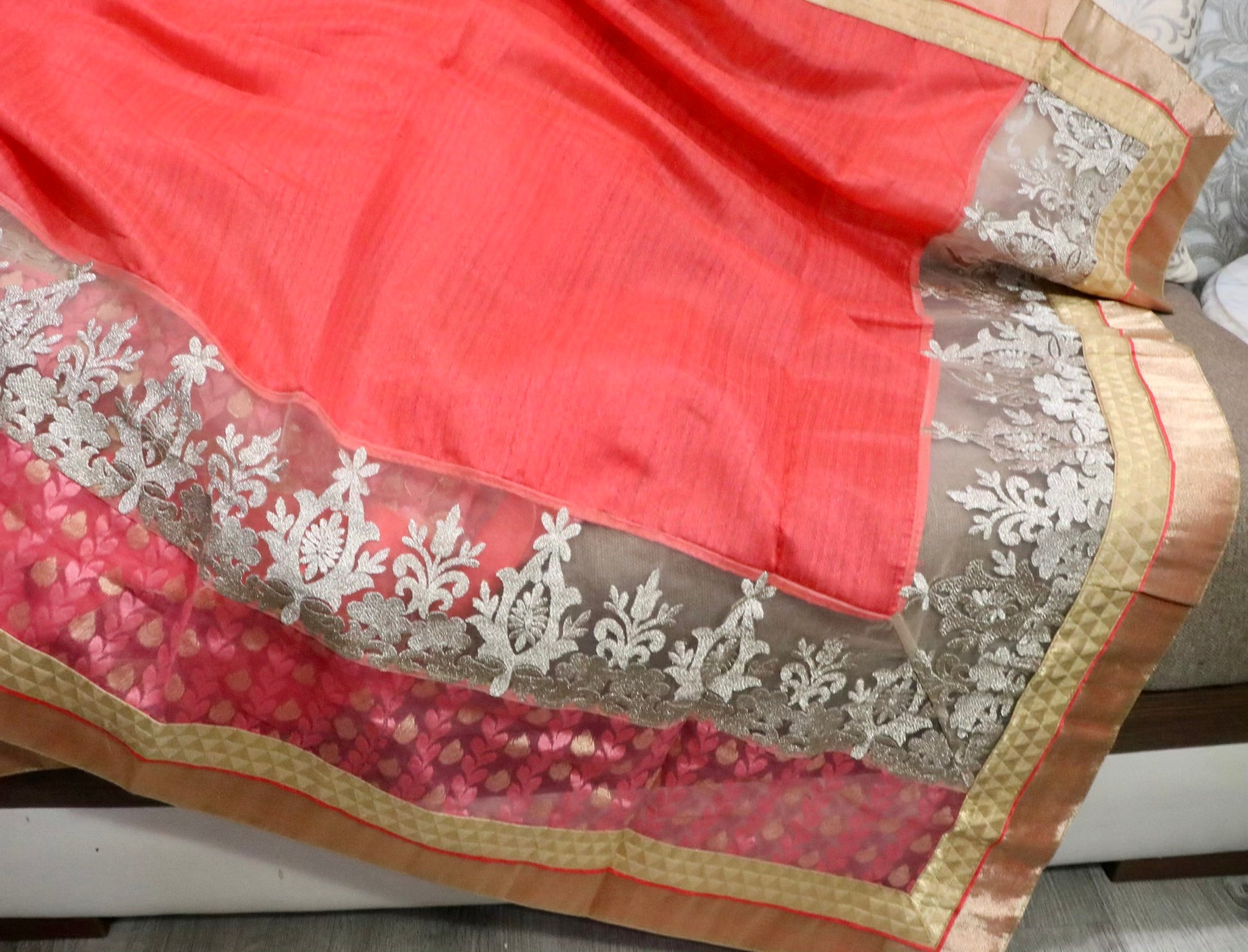 Soft Bhagulpuri jute combination saree - Selina Habibti Attire