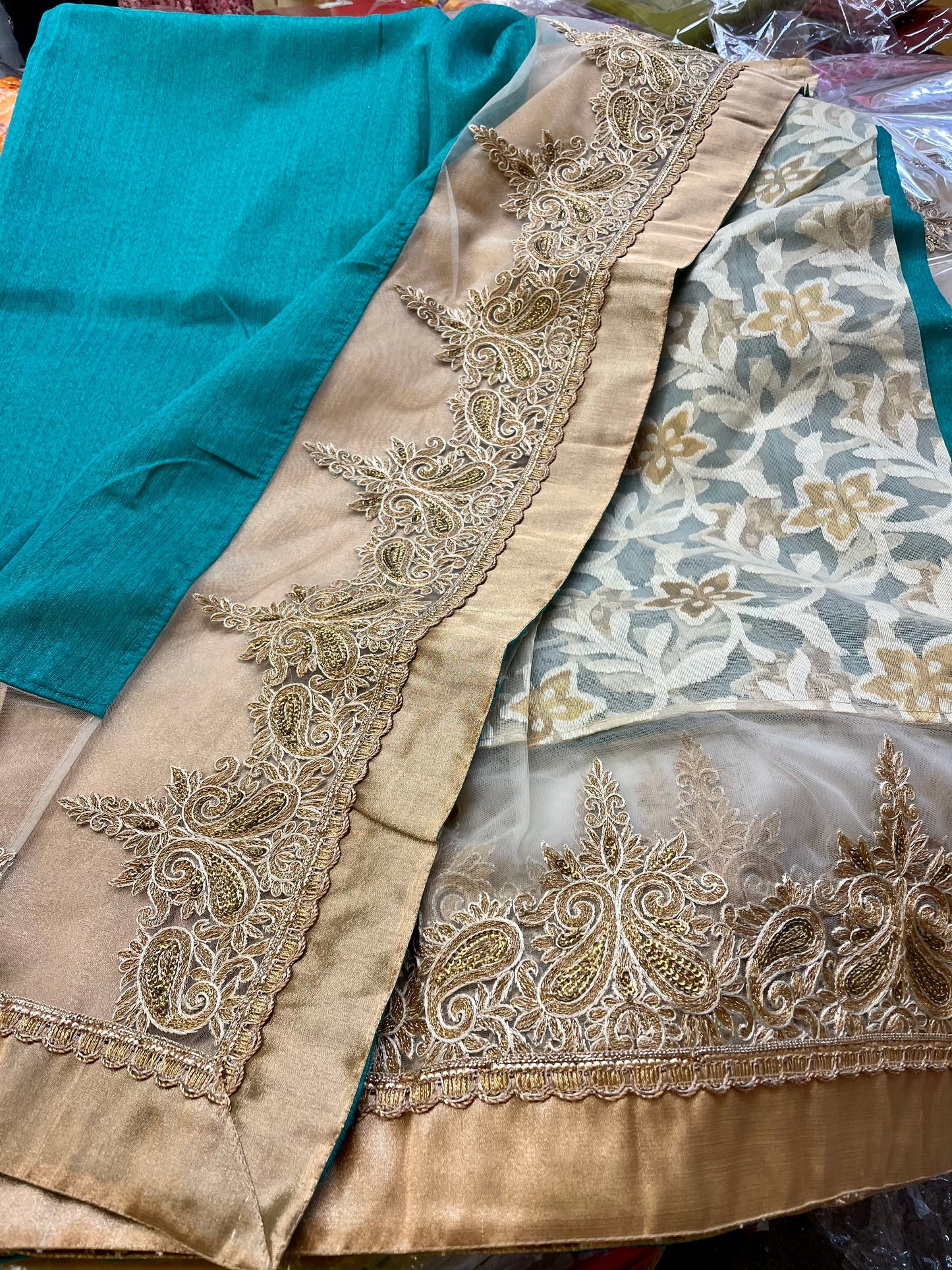 Soft jute Bhagulpuri silk net Saree - Selina Habibti Attire