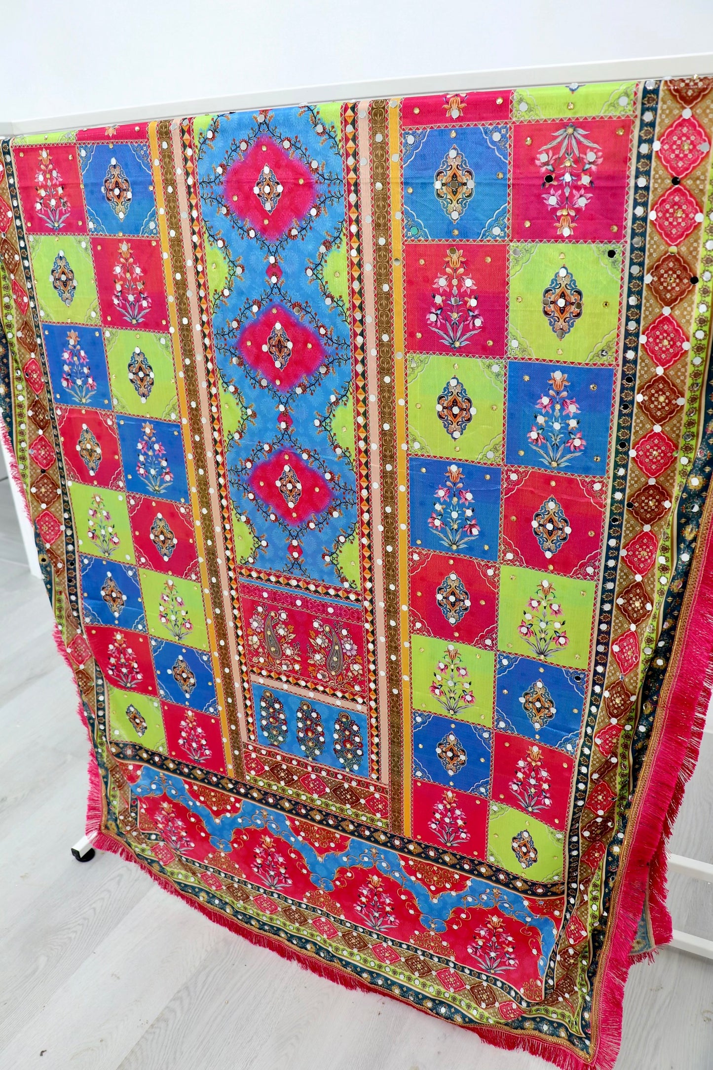 Chinon multi color pakistani mirror dupatta