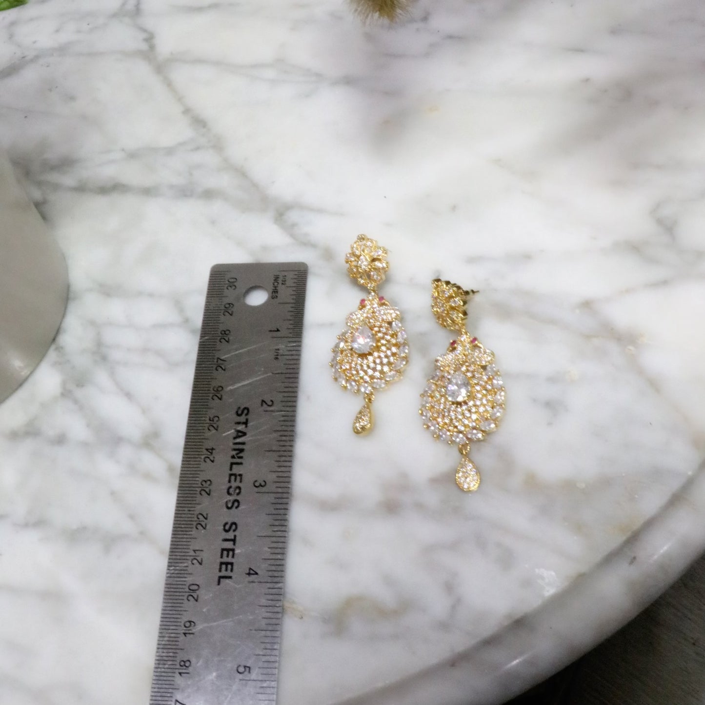Diamond cut earrings - Selina Habibti Attire