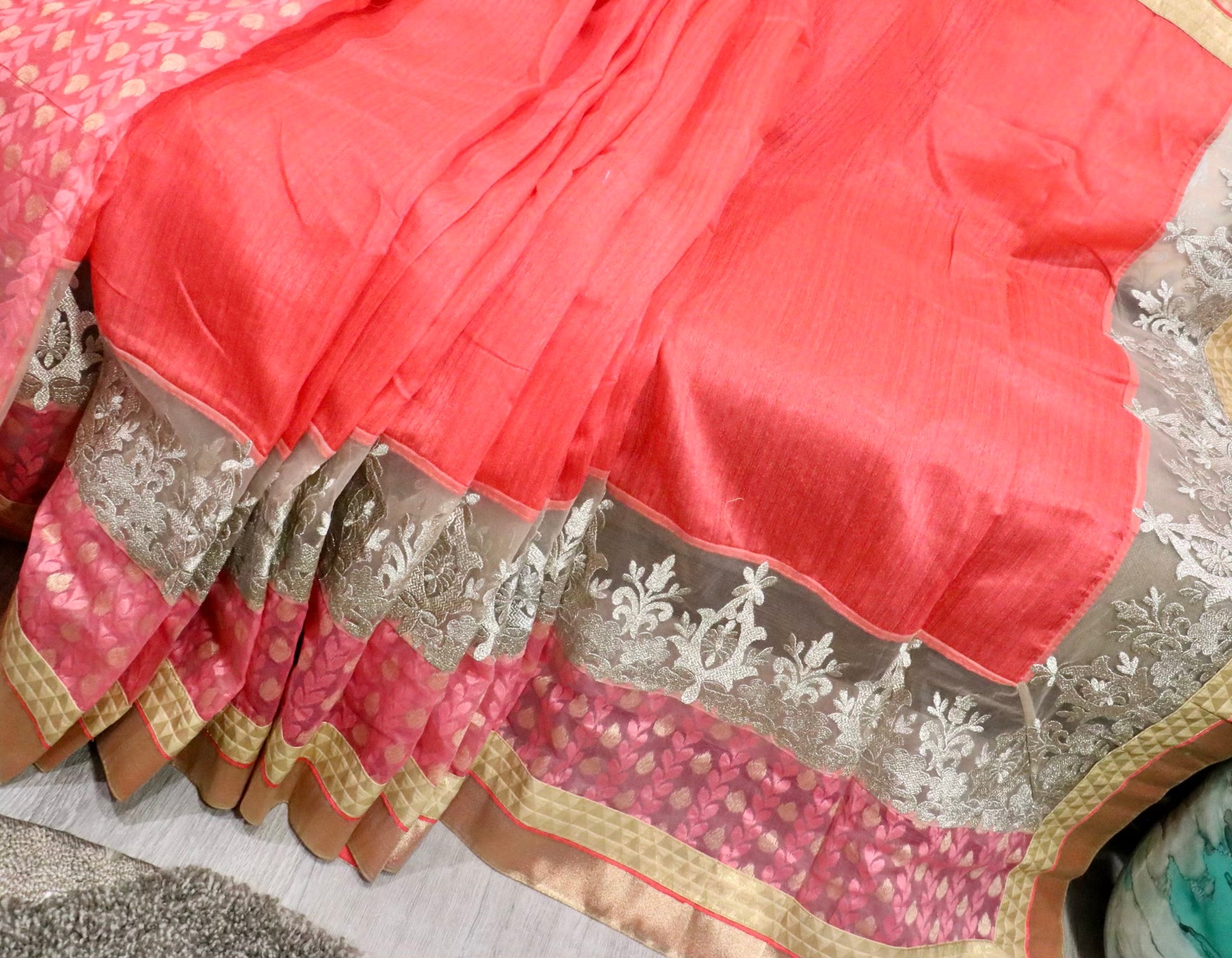 Soft Bhagulpuri jute combination saree - Selina Habibti Attire
