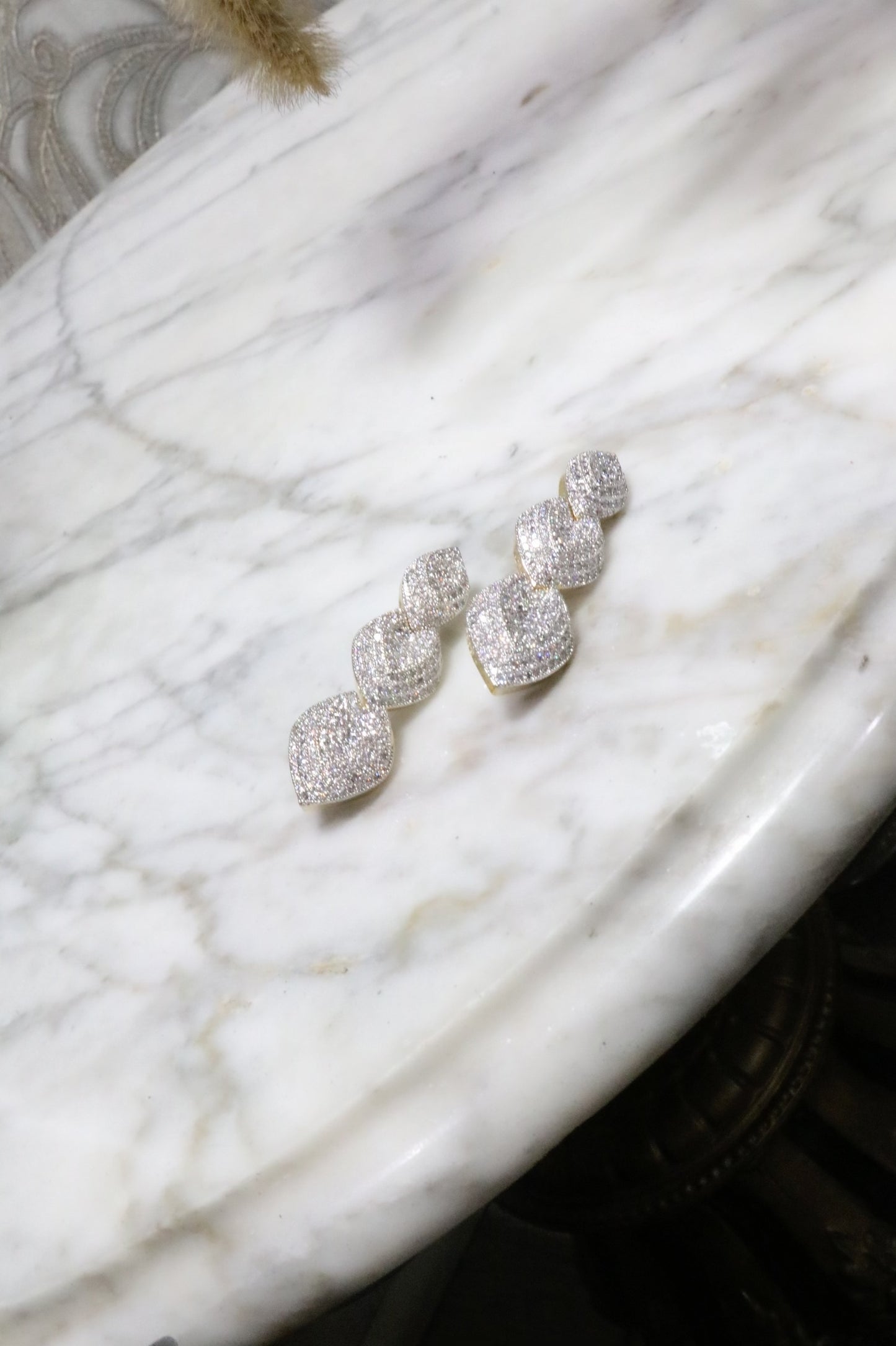 Diamond cut earrings - Selina Habibti Attire