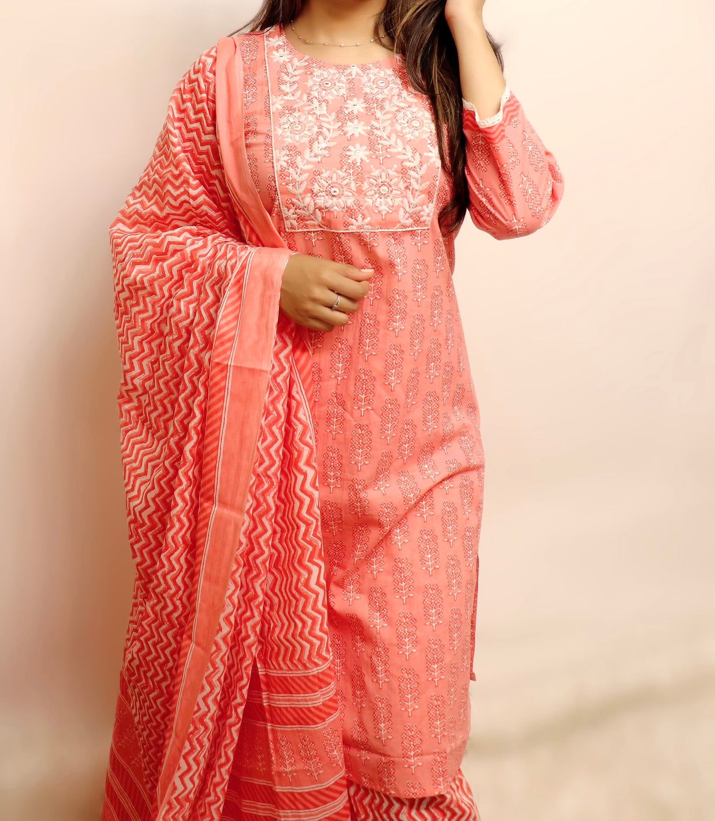 Coral Afghani boat pant suit