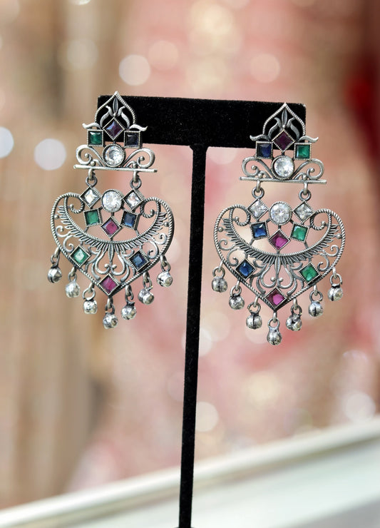 Oxy multi color stone earrings