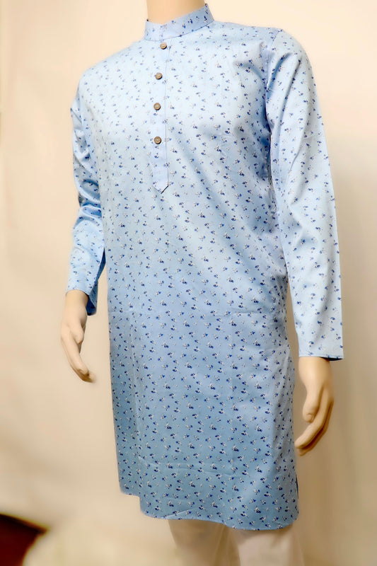 Blue floral kurta set