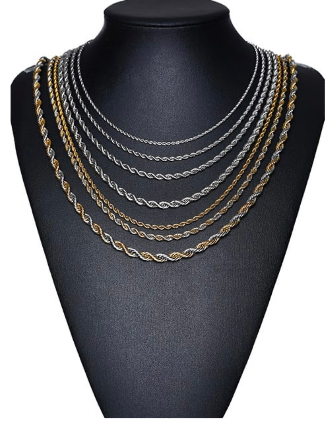 Rope style fashion chain