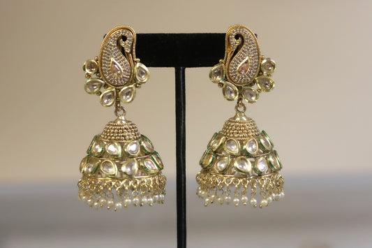 Big kundan jumka - Selina Habibti Attire
