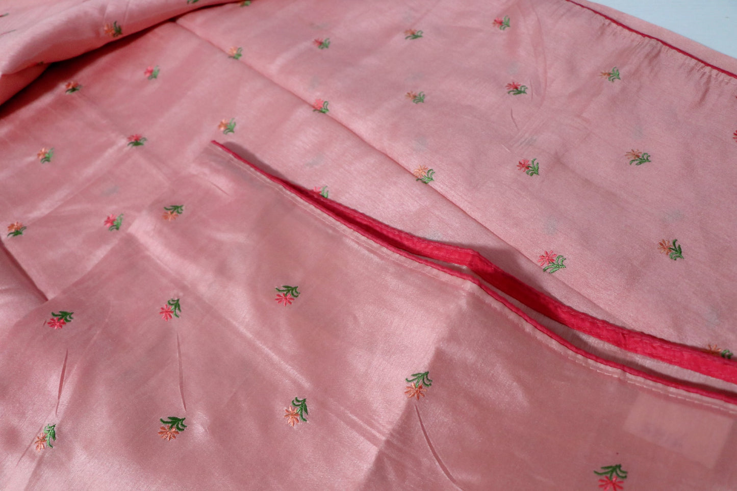 Soft silk embroidered saree