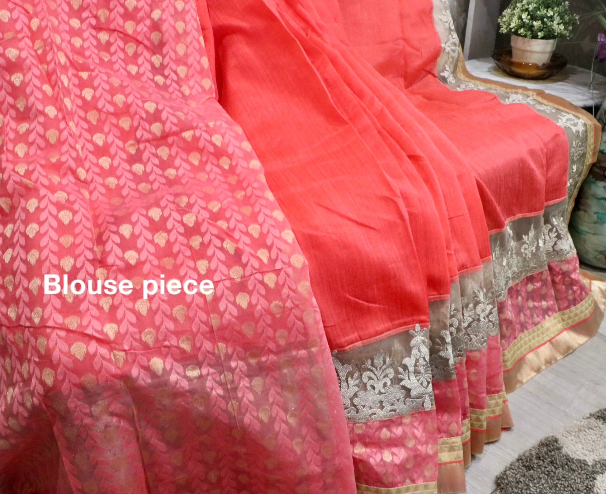 Soft Bhagulpuri jute combination saree - Selina Habibti Attire