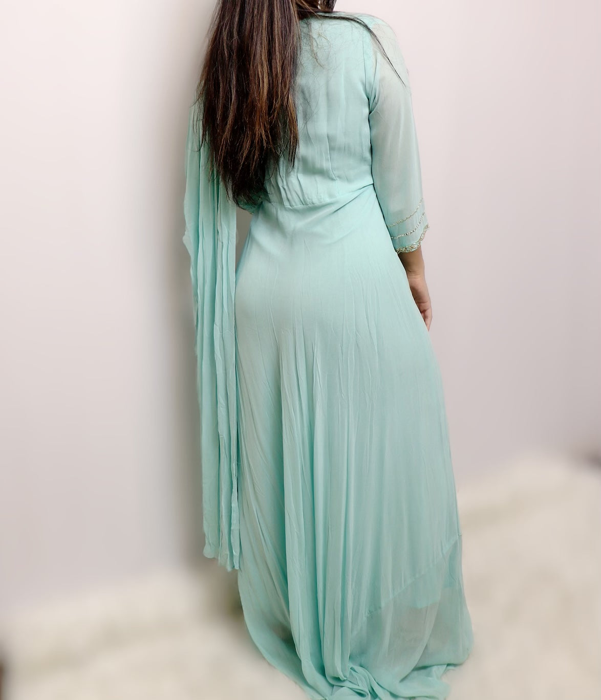 Babyblue royal one piece gown