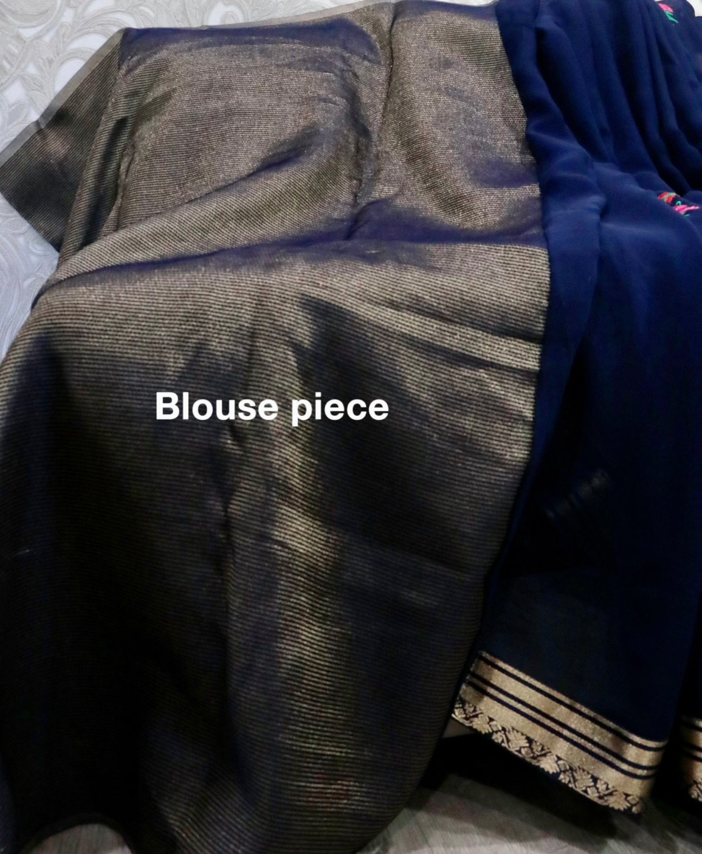 South georgette floral embroidery saree - Selina Habibti Attire