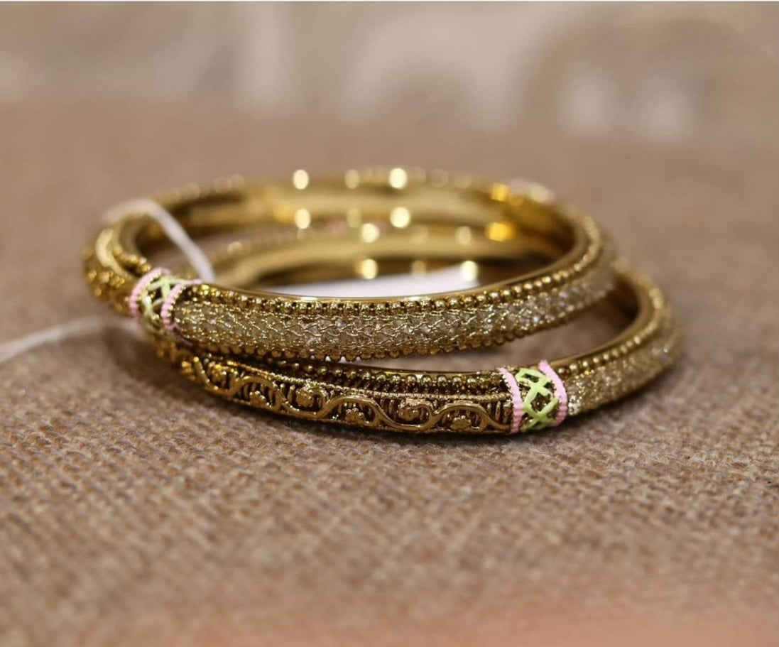 Bronze custom bangles - Selina Habibti Attire