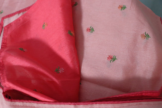 Soft silk embroidered saree