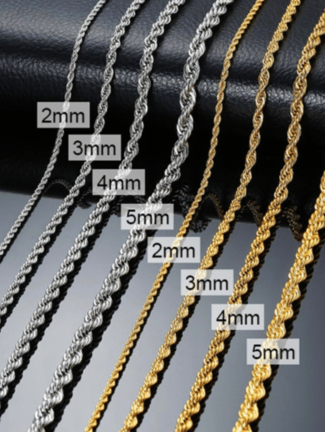 Rope style fashion chain