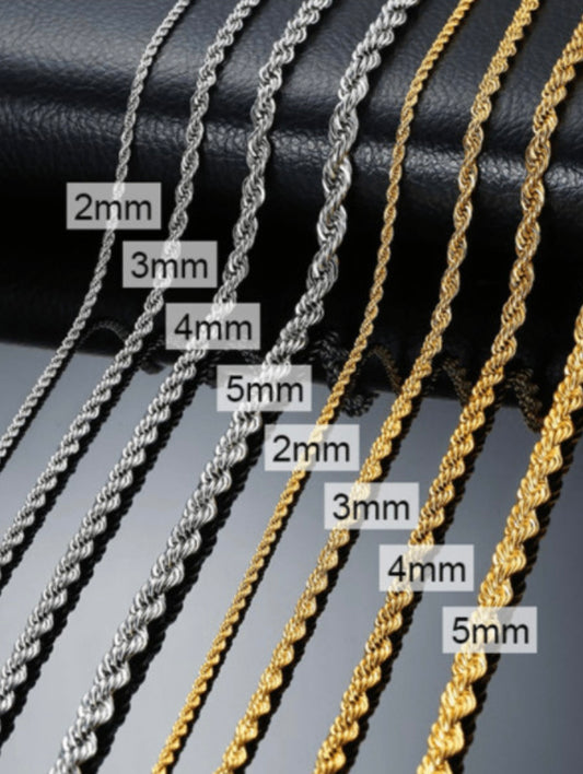 Rope style fashion chain