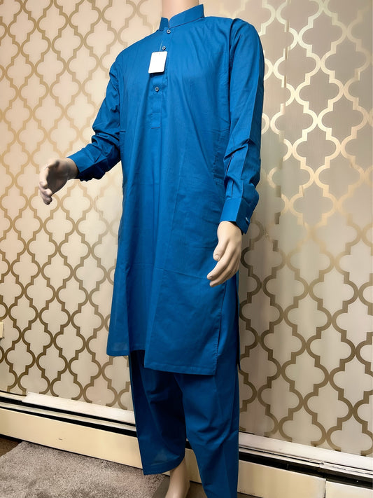 Turquoise blue kurta salwar