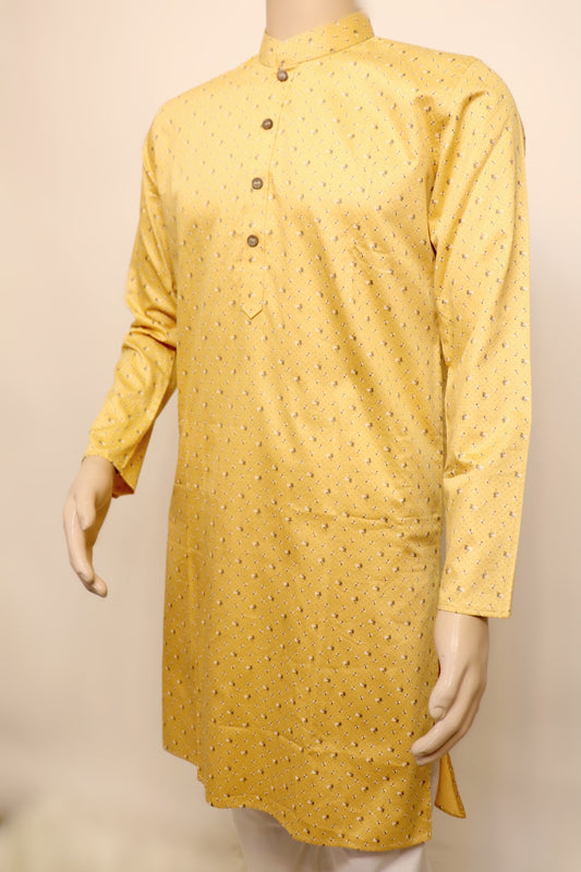 Yellowish beige kurta set