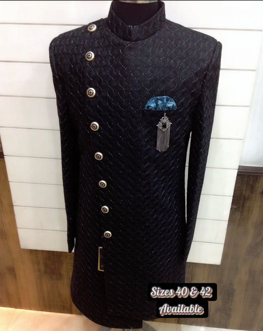 Black sherwani