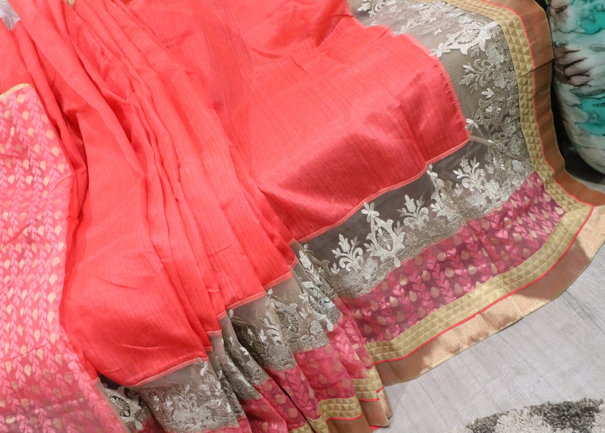 Soft Bhagulpuri jute combination saree - Selina Habibti Attire