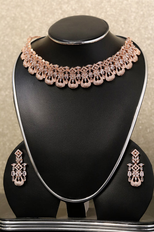 Classy rose gold bridal set