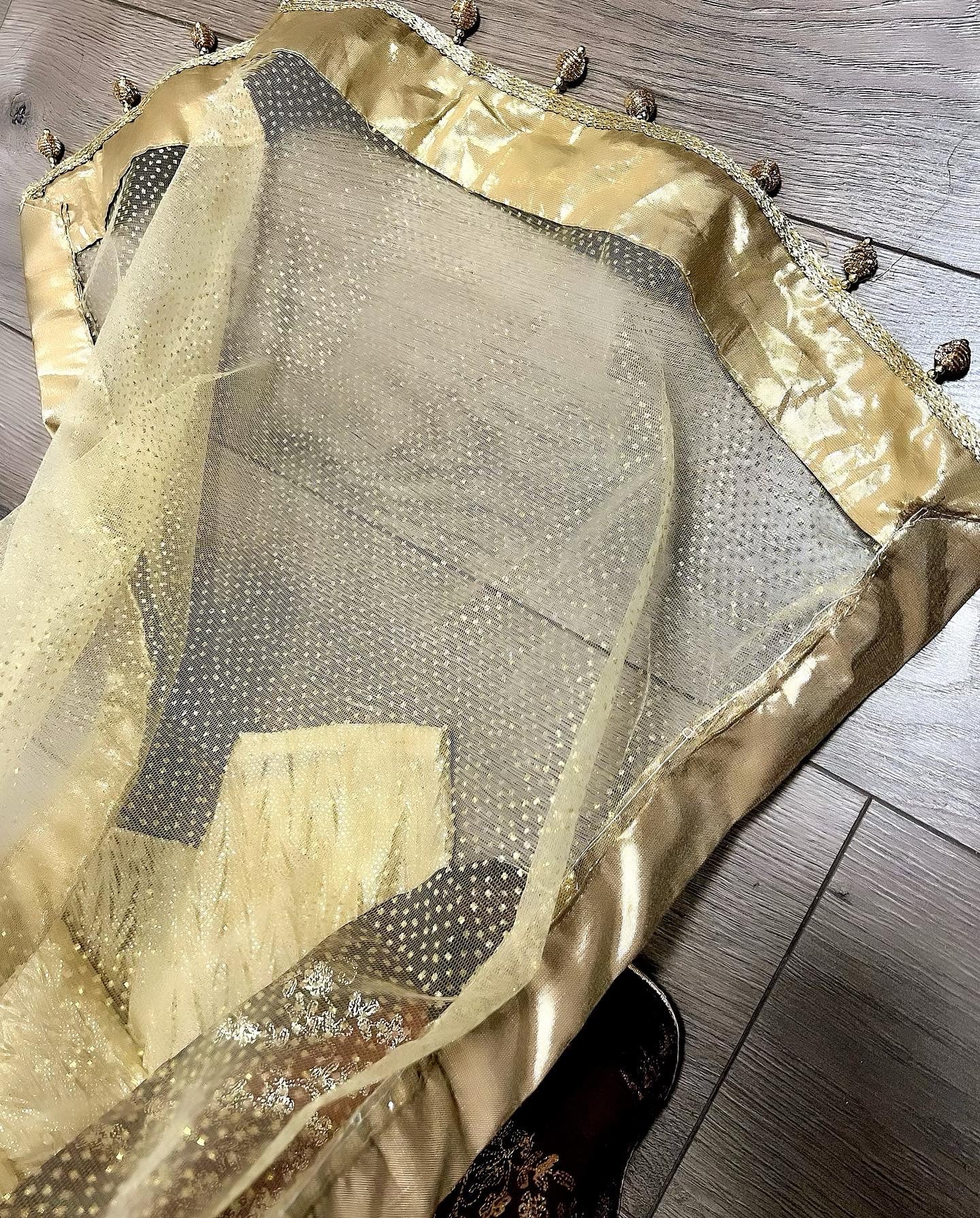 Light weight orange sharara suit