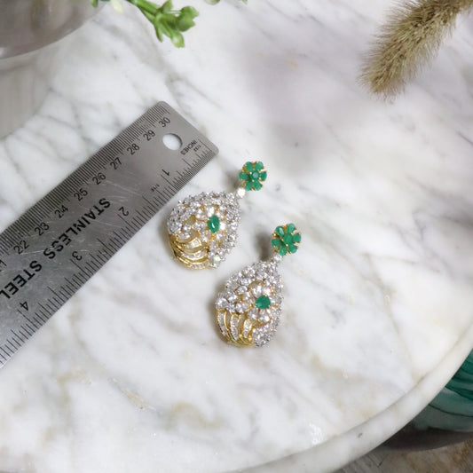 Green emerald diamond cut - Selina Habibti Attire