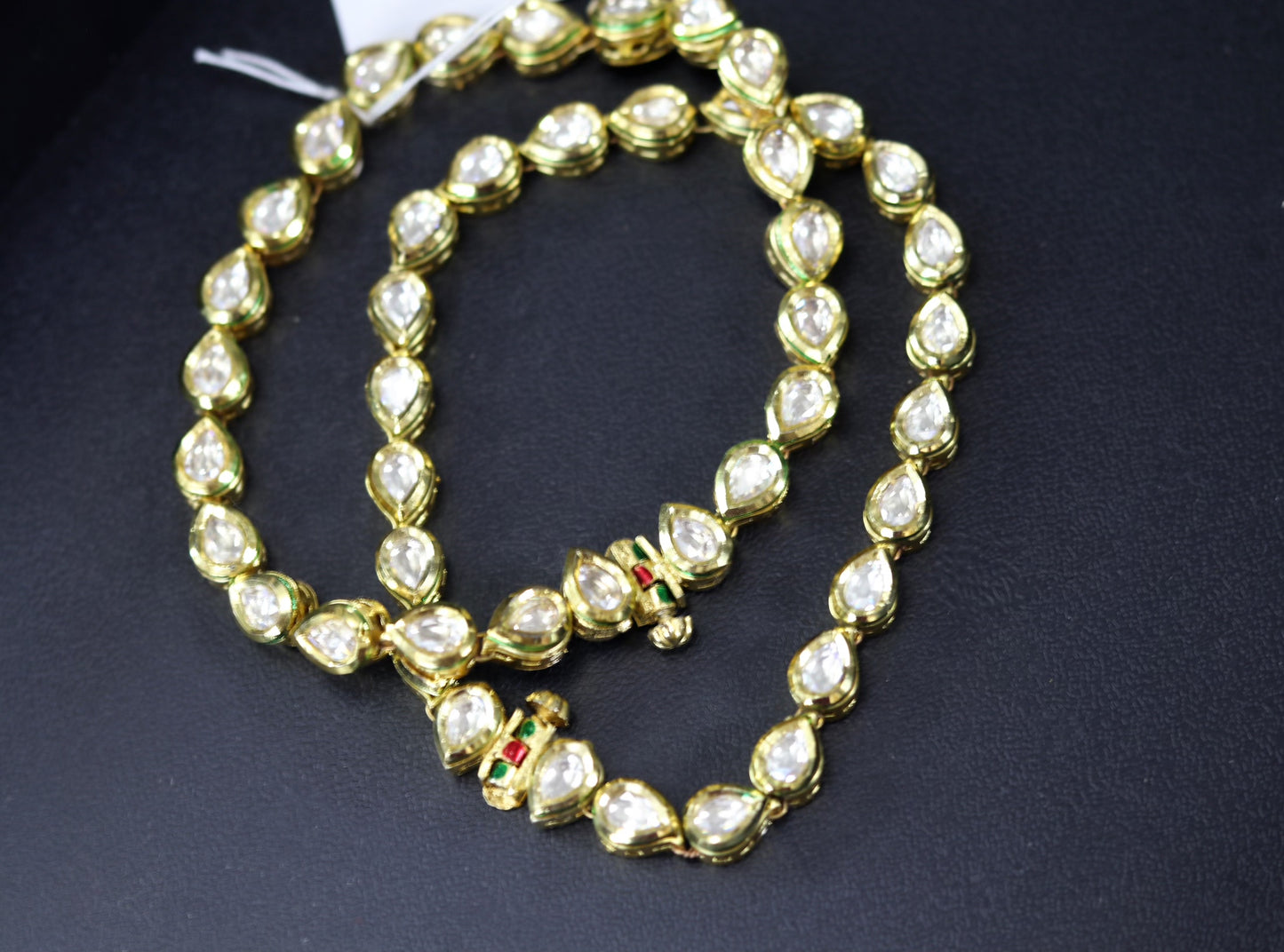 Single line kundan anklets