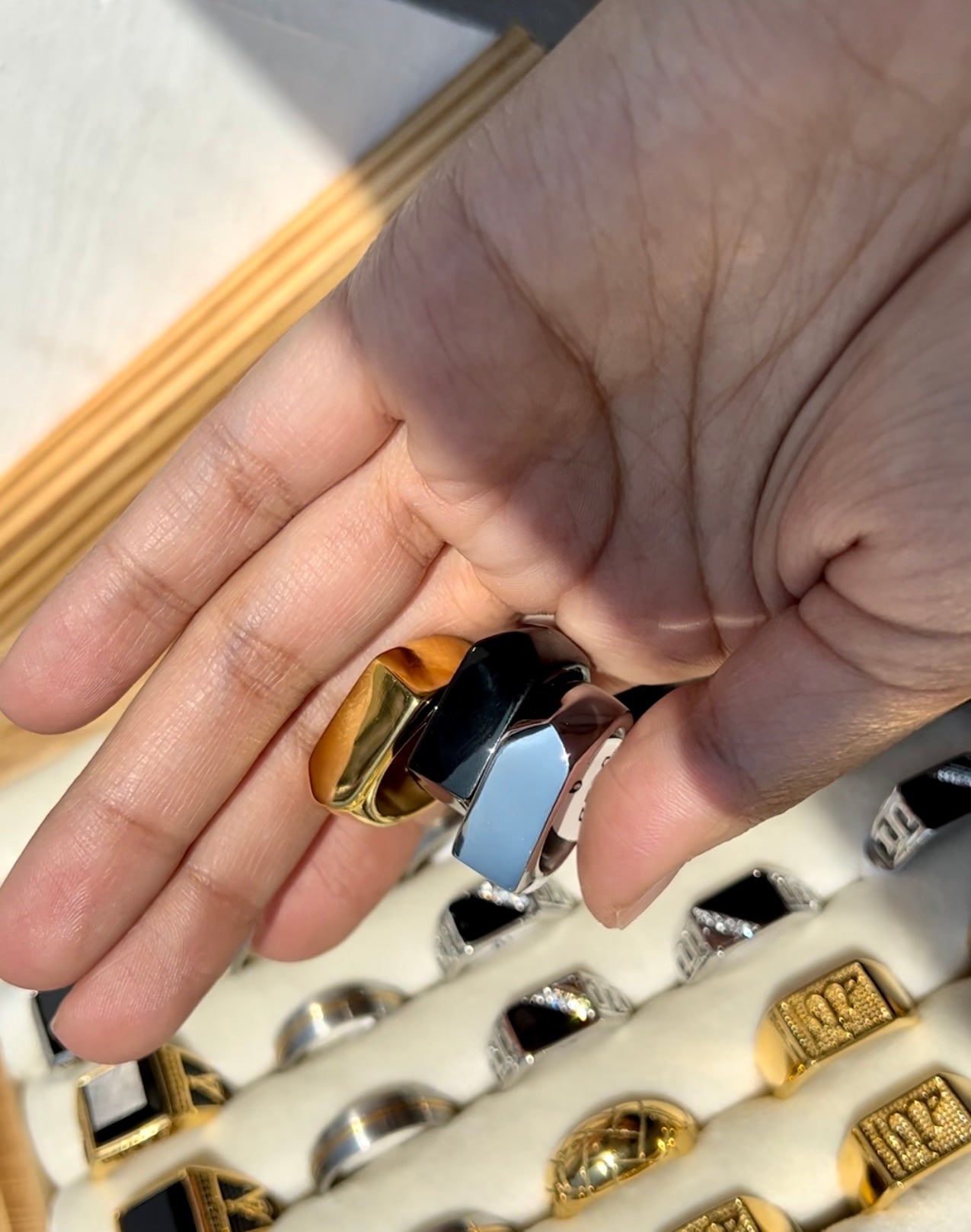 Geometric Minimalist Band Ring