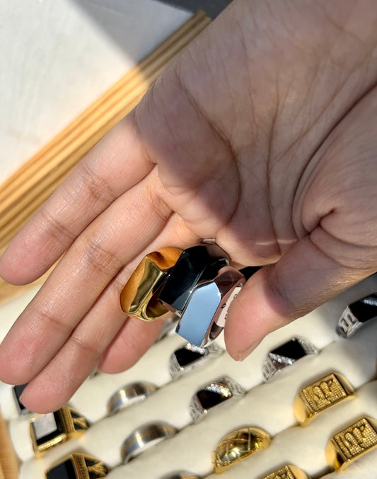 Geometric Minimalist Band Ring