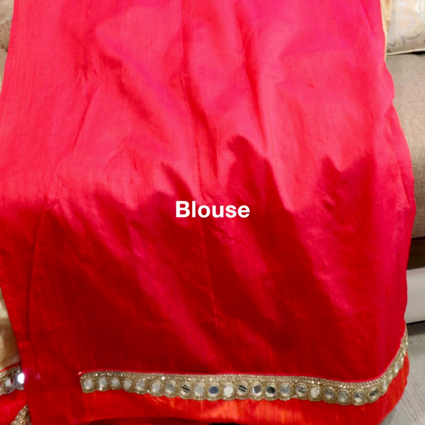 Bridal two tone banarasi katan saree - Selina Habibti Attire