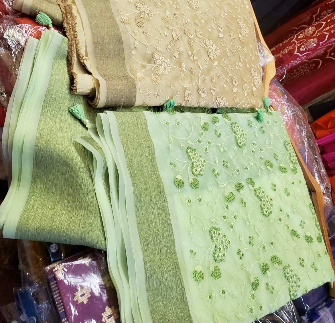 Muslin Organza Saree - Selina Habibti Attire