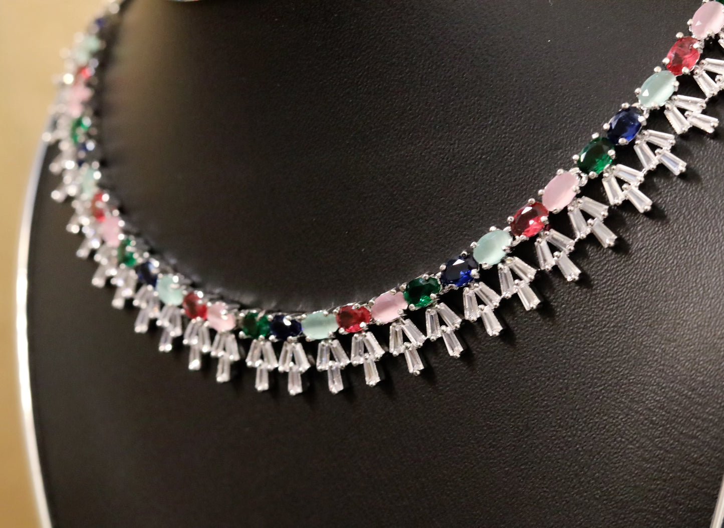 Multi silver necklace set