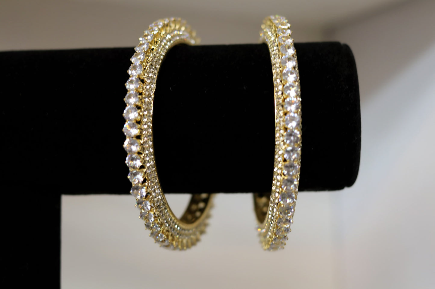 Heavy stone work bangle set