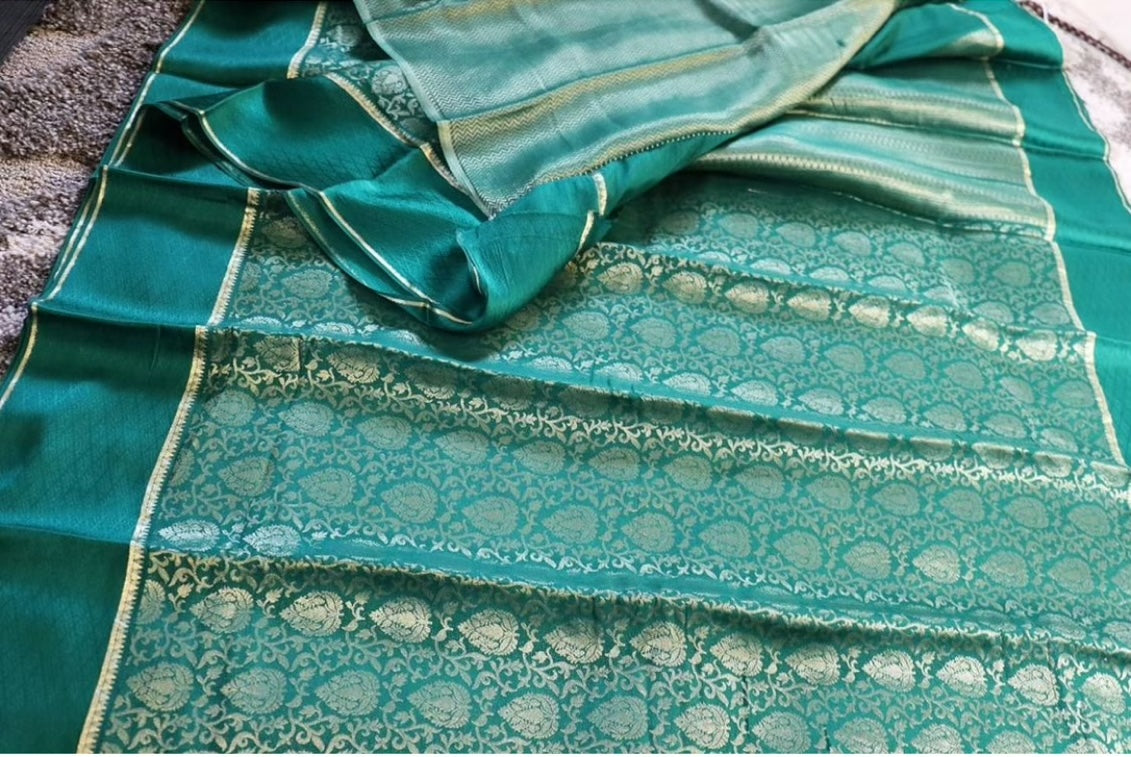 Pure khaddi silk traditional saree - Selina Habibti Attire