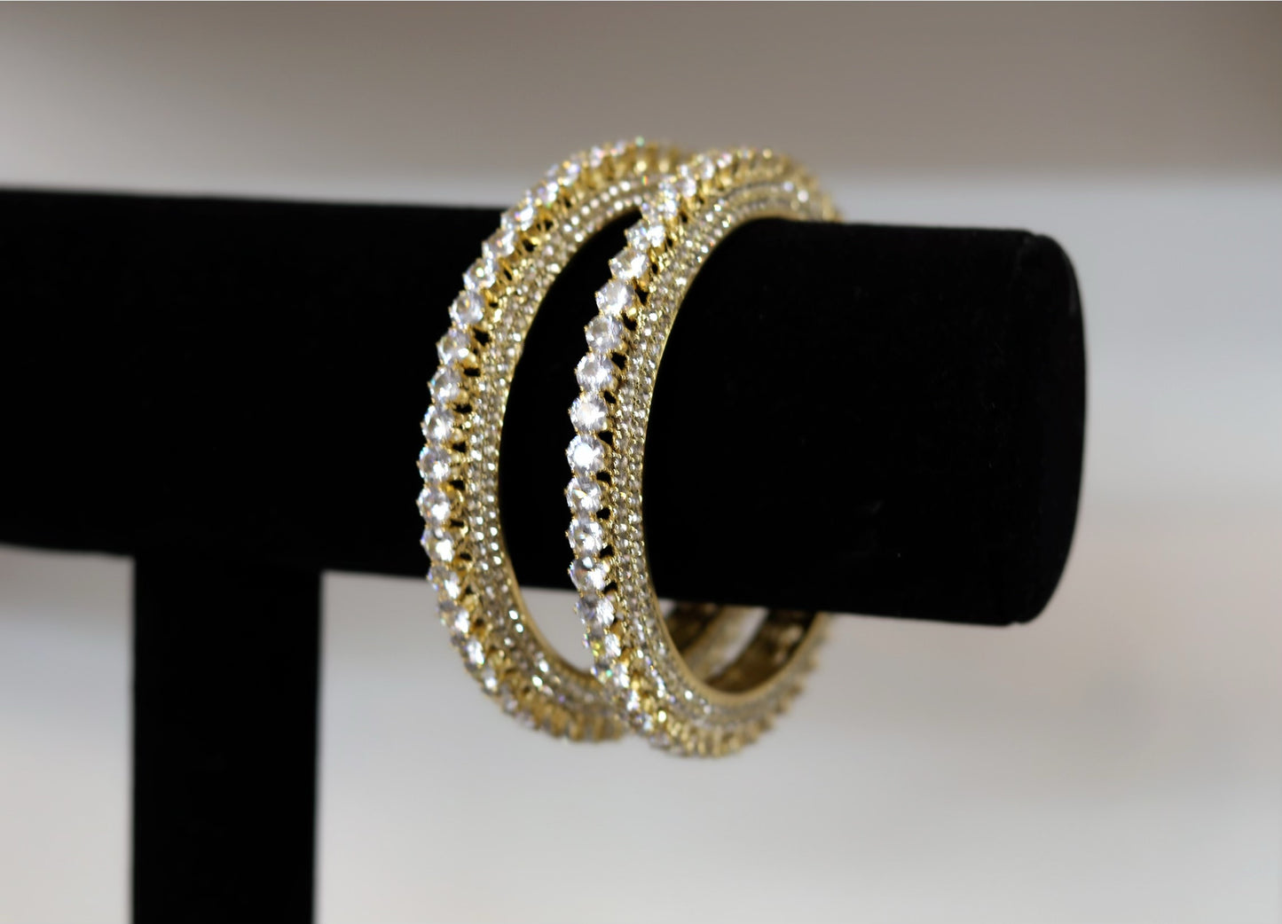 Heavy stone work bangle set