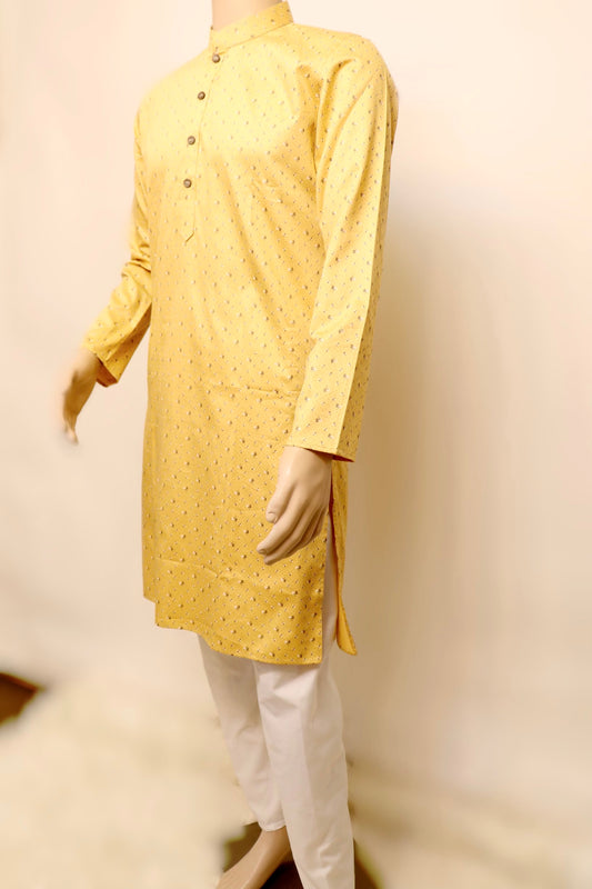 Yellowish beige kurta set