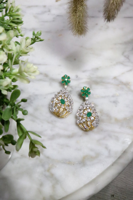 Green emerald diamond cut - Selina Habibti Attire