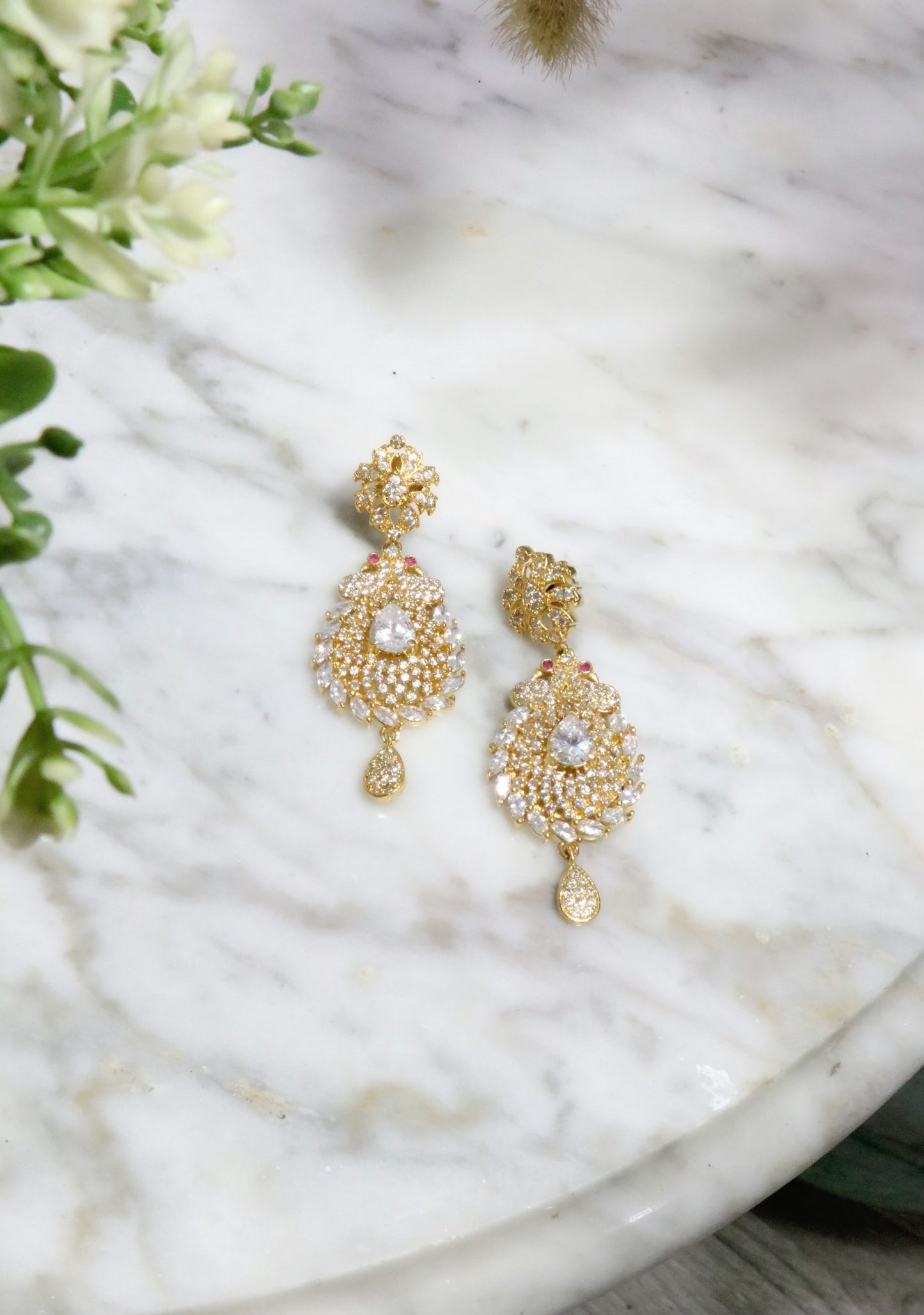 Diamond cut earrings - Selina Habibti Attire