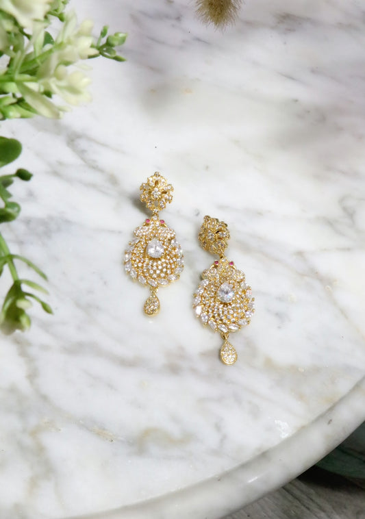 Diamond cut earrings - Selina Habibti Attire