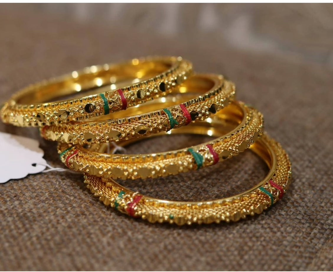 Gold bangles set - Selina Habibti Attire