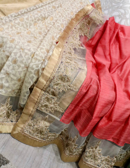 Soft jute Bhagulpuri silk net Saree - Selina Habibti Attire